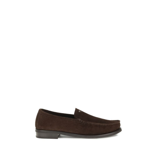 Brown Calf Leather Bos Taurus Slip-On Loafers