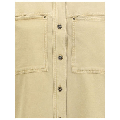 Beige Cotton Dress Shirt