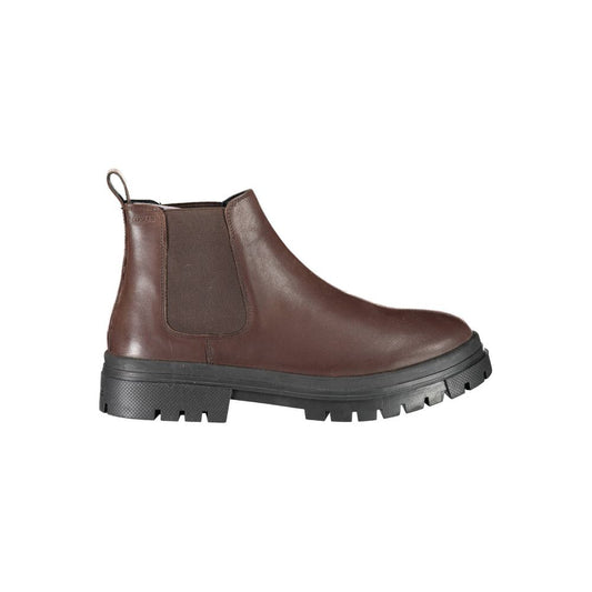 Marrone Leather Men Ankle Boot