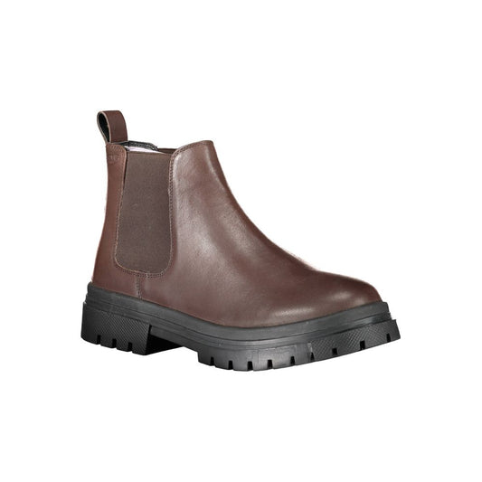 Marrone Leather Men Ankle Boot