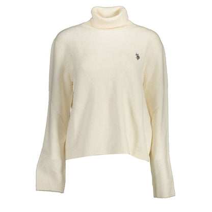 White Acrylic Women Sweater