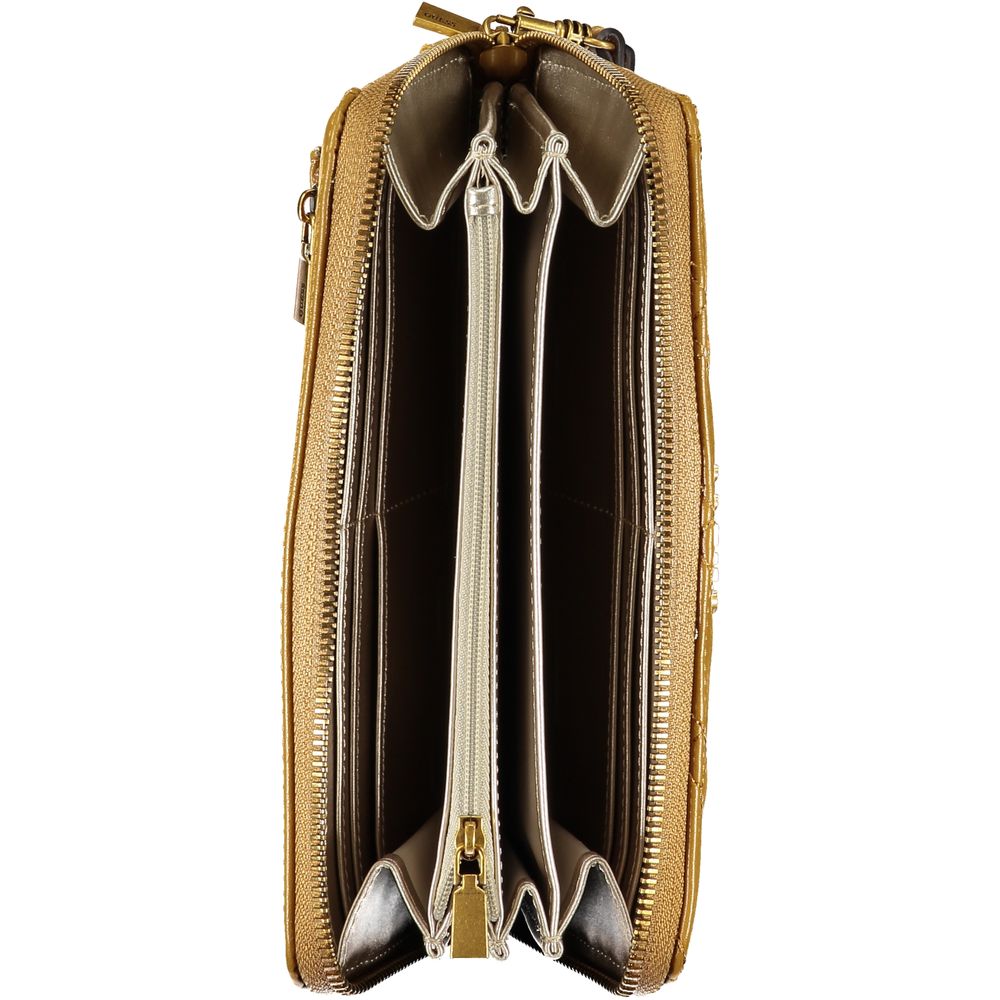 Yellow Polyurethane Women Wallet