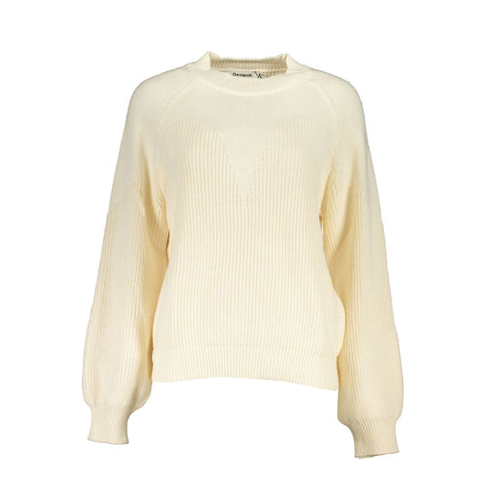 White Polyester Women's Sweater