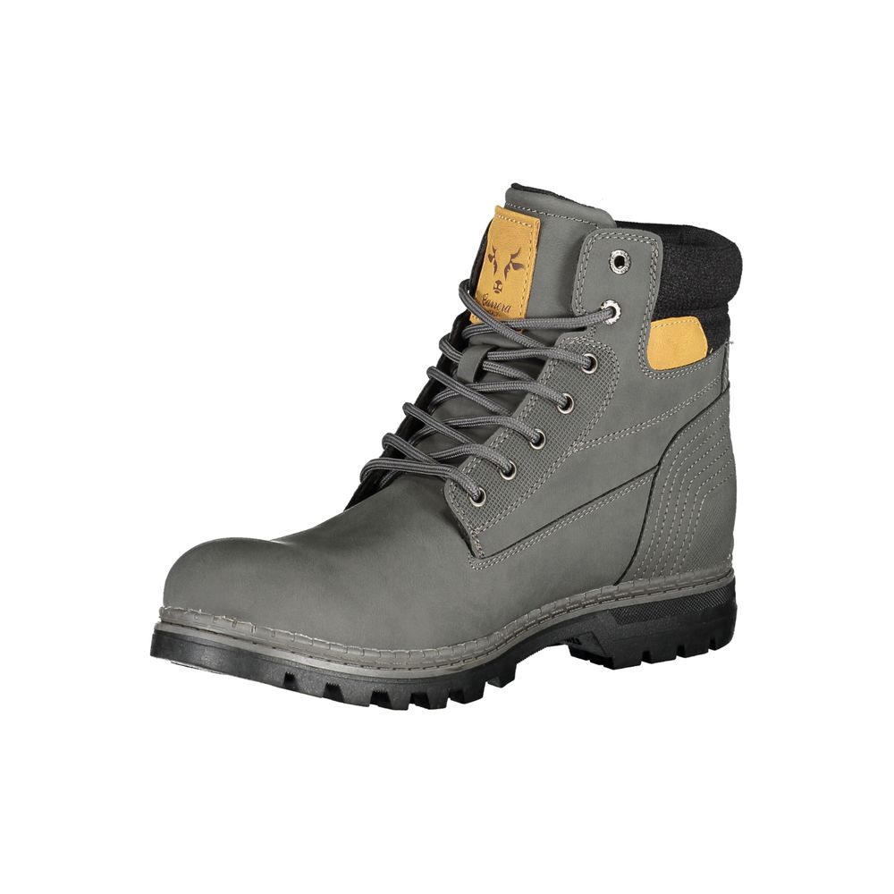 Grey Polyurethane Men's Boot