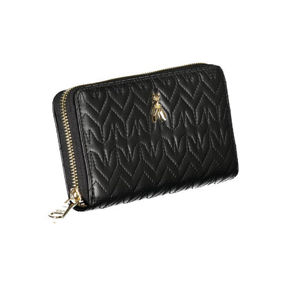 Black Polyurethane Women Wallet