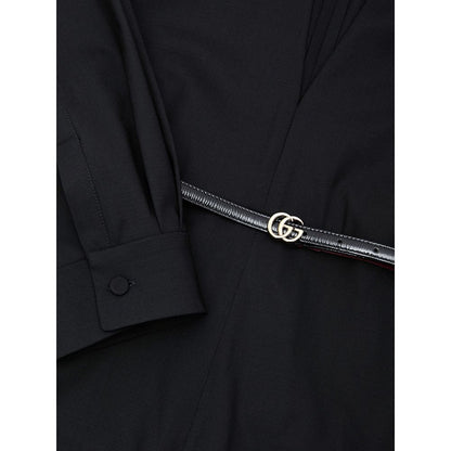 Black Wool Jumpsuit