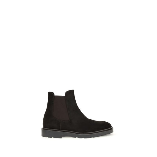 Black Calf Leather Bos Taurus Chelsea Boots