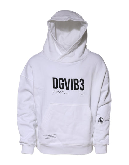 White DG Vib3 Hooded Men Sweatshirt Sweater