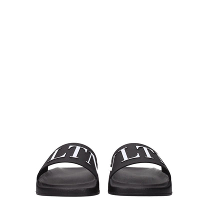 Black Cotton Slippers