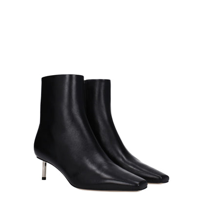 Black Leather Ankle Boots