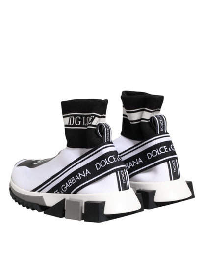White Black Sorrento Socks Sneakers Shoes
