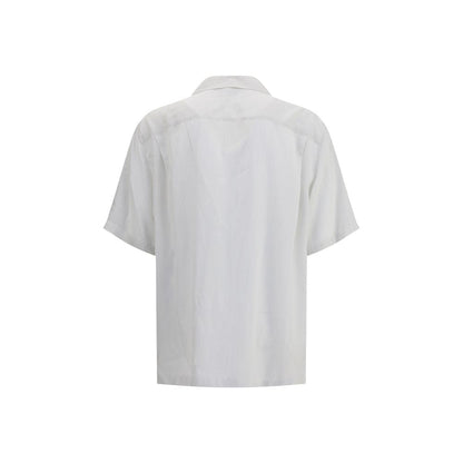 White Viscose Pattern Shirt