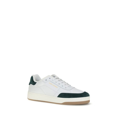 White Calf Leather Bos Taurus Low Top Sneakers