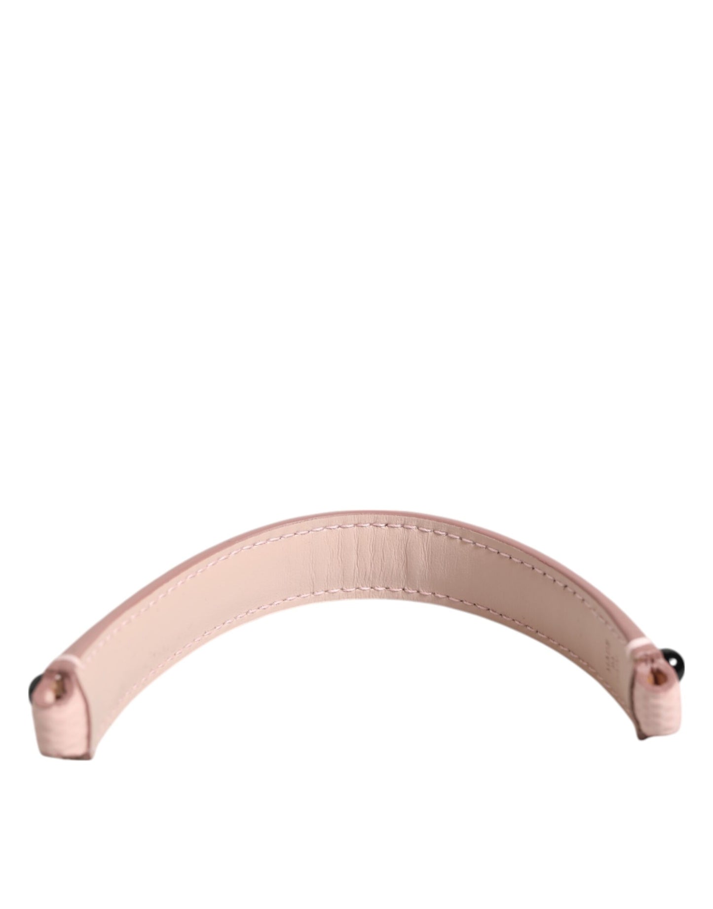 Light Pink Embellished Leather Bag Handle  Shoulder Strap