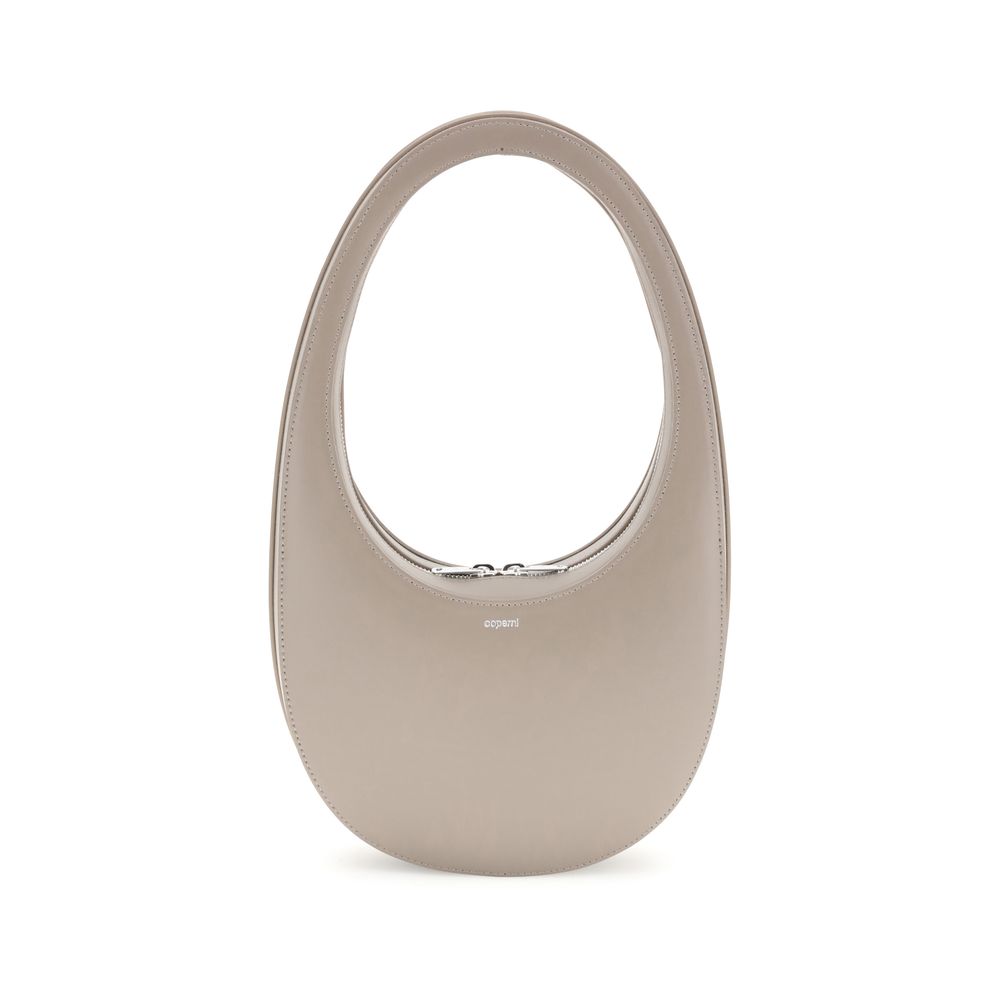 Beige Leather Shoulder Bag