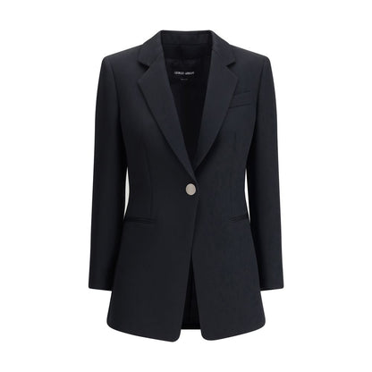 Black Polyester Blazer