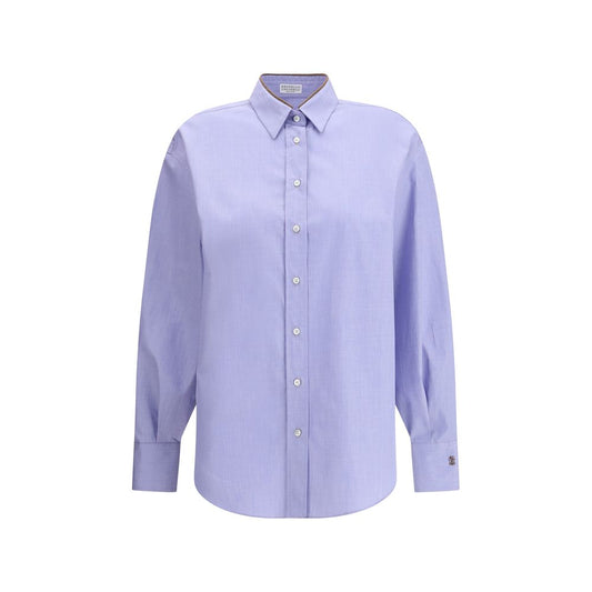 Blue Cotton Dress Shirt