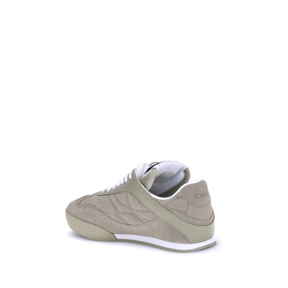 Beige Calf Leather Bos Taurus Low Top Sneakers