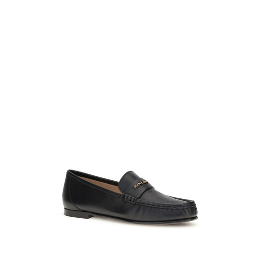 Black Calf Leather Bos Taurus Slip-On Loafers