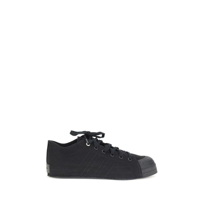 Black Fabric Athletic Sneakers