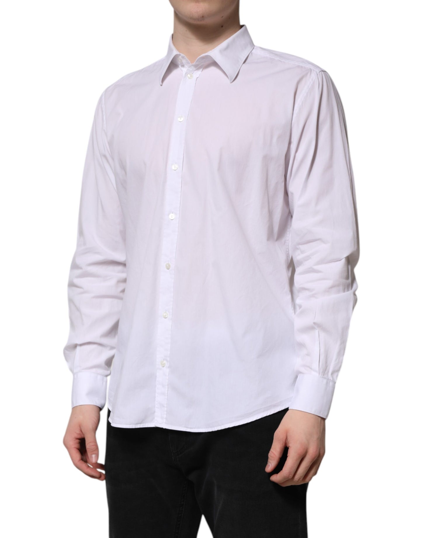 White Cotton STAFF Long Sleeves Forma Shirt