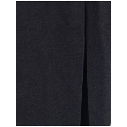 Black Wool Long Skirt