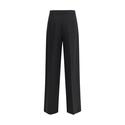 Black Silk Casual Pants