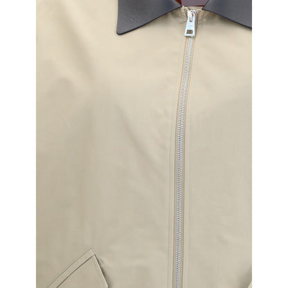 Beige Cotton Jackets And Coat