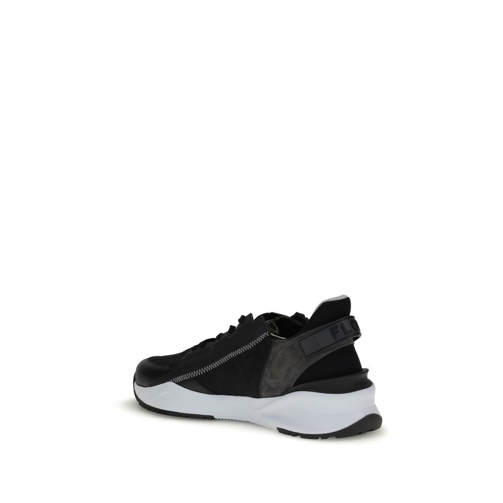 Gray Calf Leather Bos Taurus Athletic Sneakers