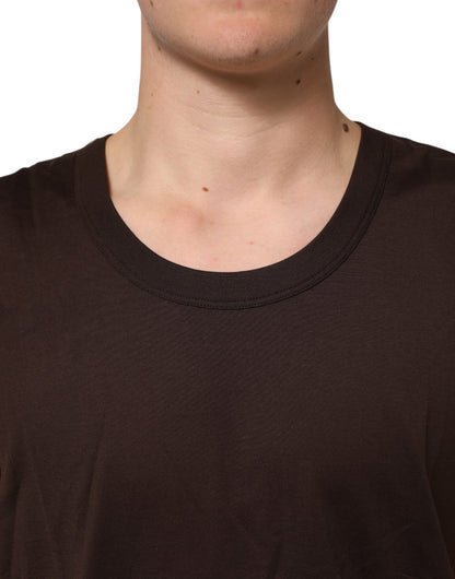 Brown Cotton Sleeveless Underwear Men Tank Top