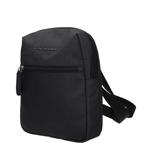 Black Fabric Crossbody Bag