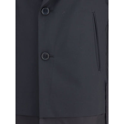 Black Polyester Coat