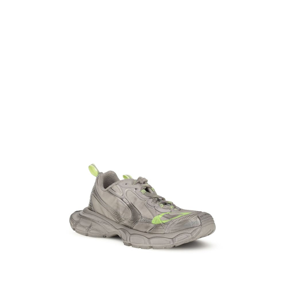 Gray Polyester Athletic Sneakers