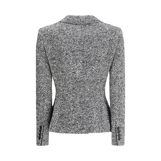 Gray Fleece Wool Blazer