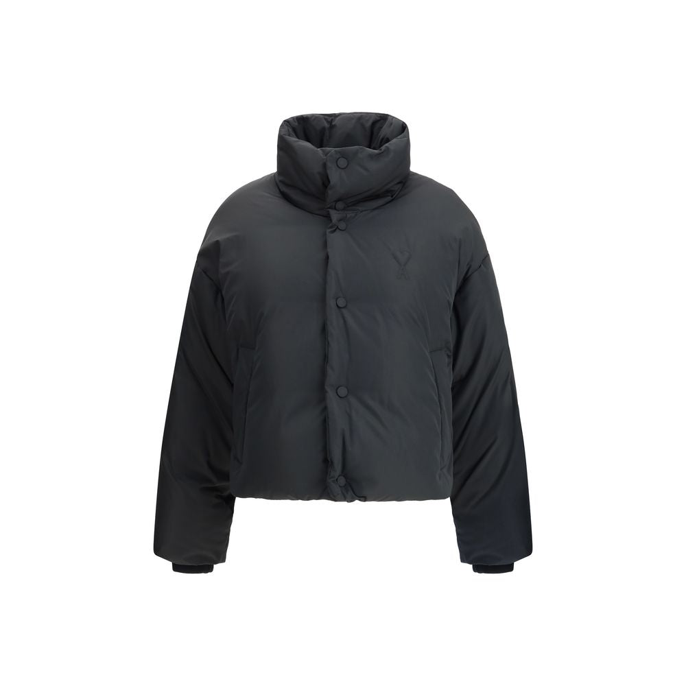 Black Polyamide Full-Length Jacket