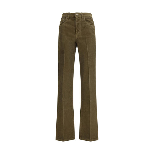 Bicolor Cotton Casual Pants