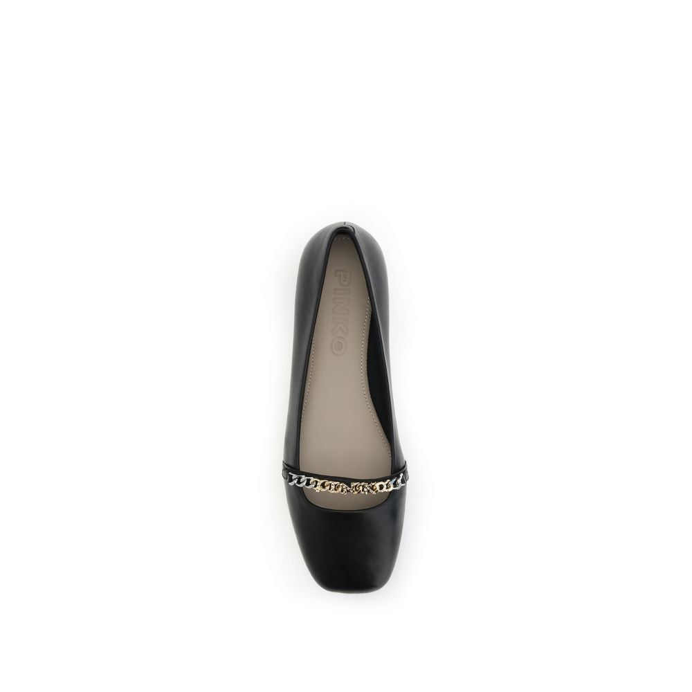 Black Calf Leather Bos Taurus Ballet Flats