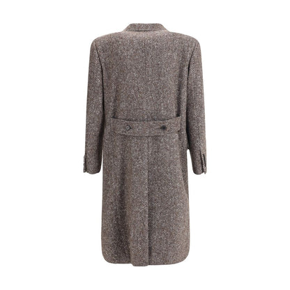 Gray Fleece Wool Coat