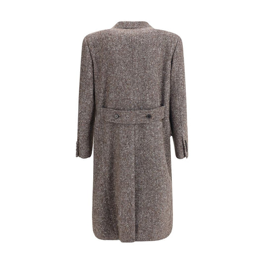 Gray Fleece Wool Coat