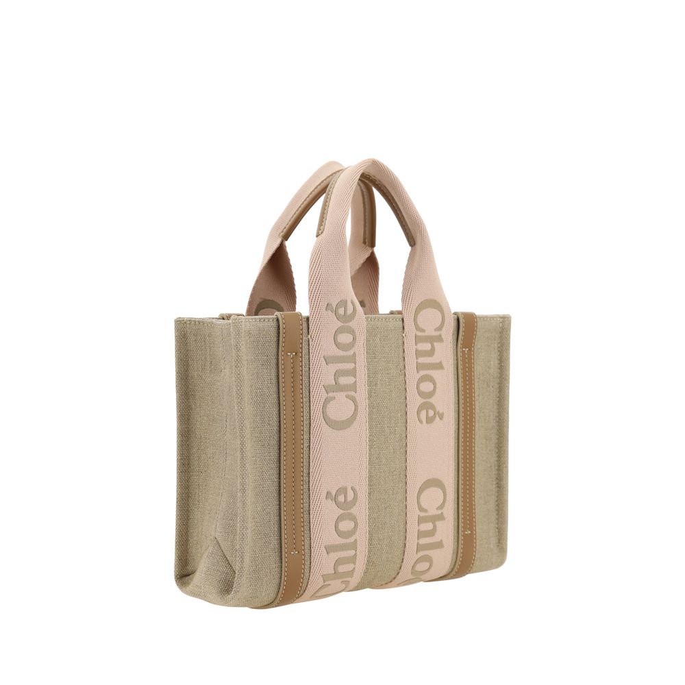 Beige Linen Handbag