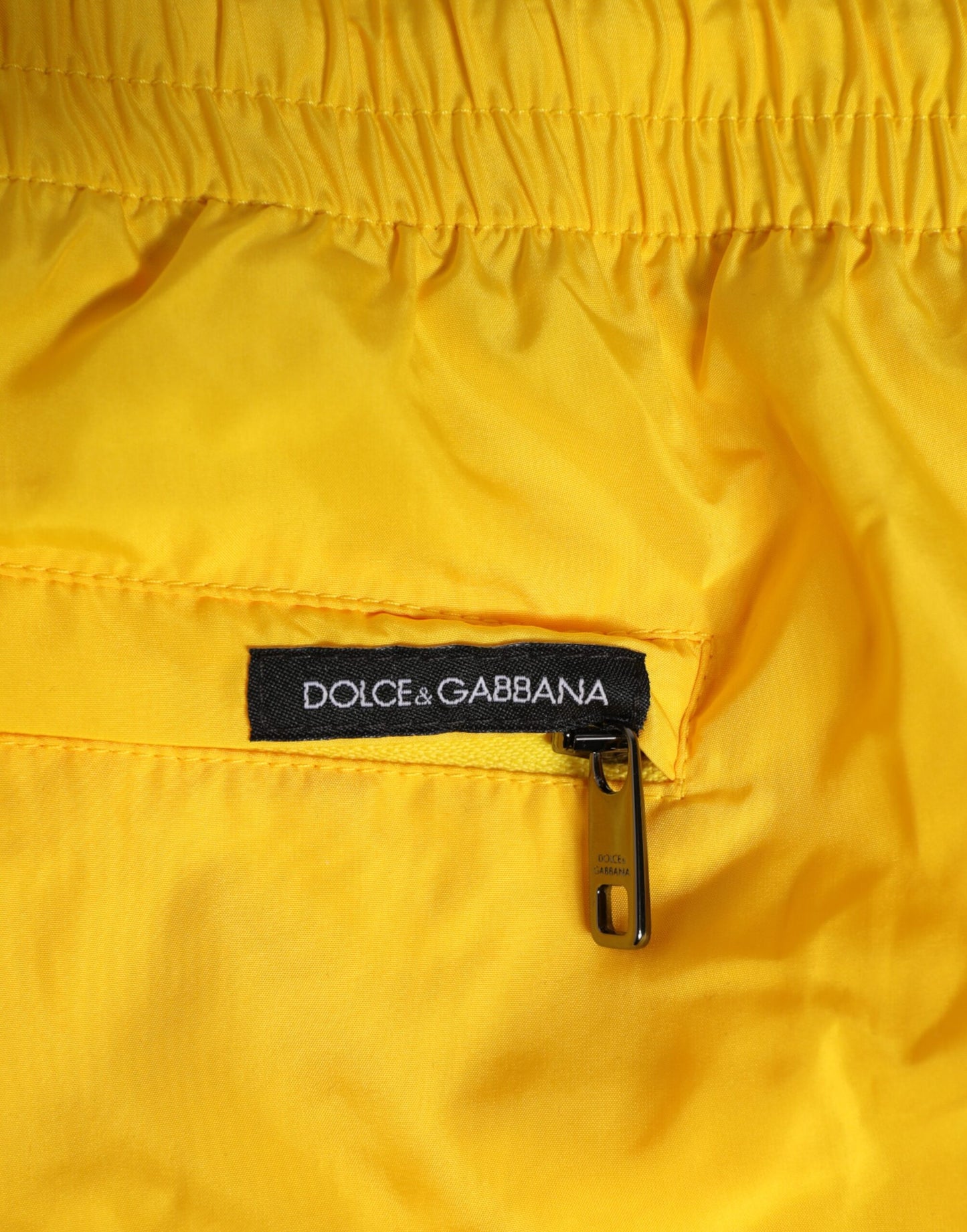 Yellow Drawstring Beachwear Men Shorts Swimwear