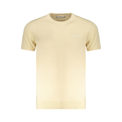 Beige Cotton Men's T-Shirt