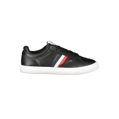 Black Polyester Men Sneaker