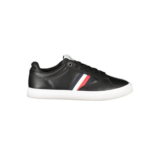 Black Polyester Men Sneaker