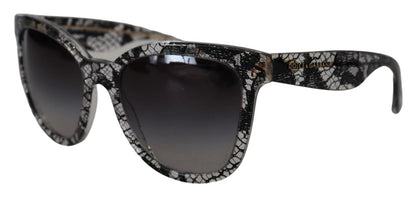 DG4190 Black Lace Acetate Crystal Round Sunglasses