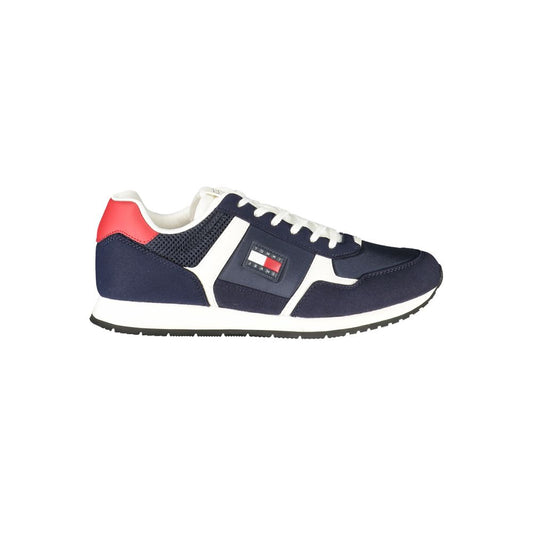 Blue Polyurethane Men Sneaker