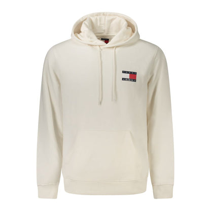 White Cotton Men's Hooded Sweatshirt