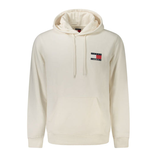 White Cotton Men's Hooded Sweatshirt
