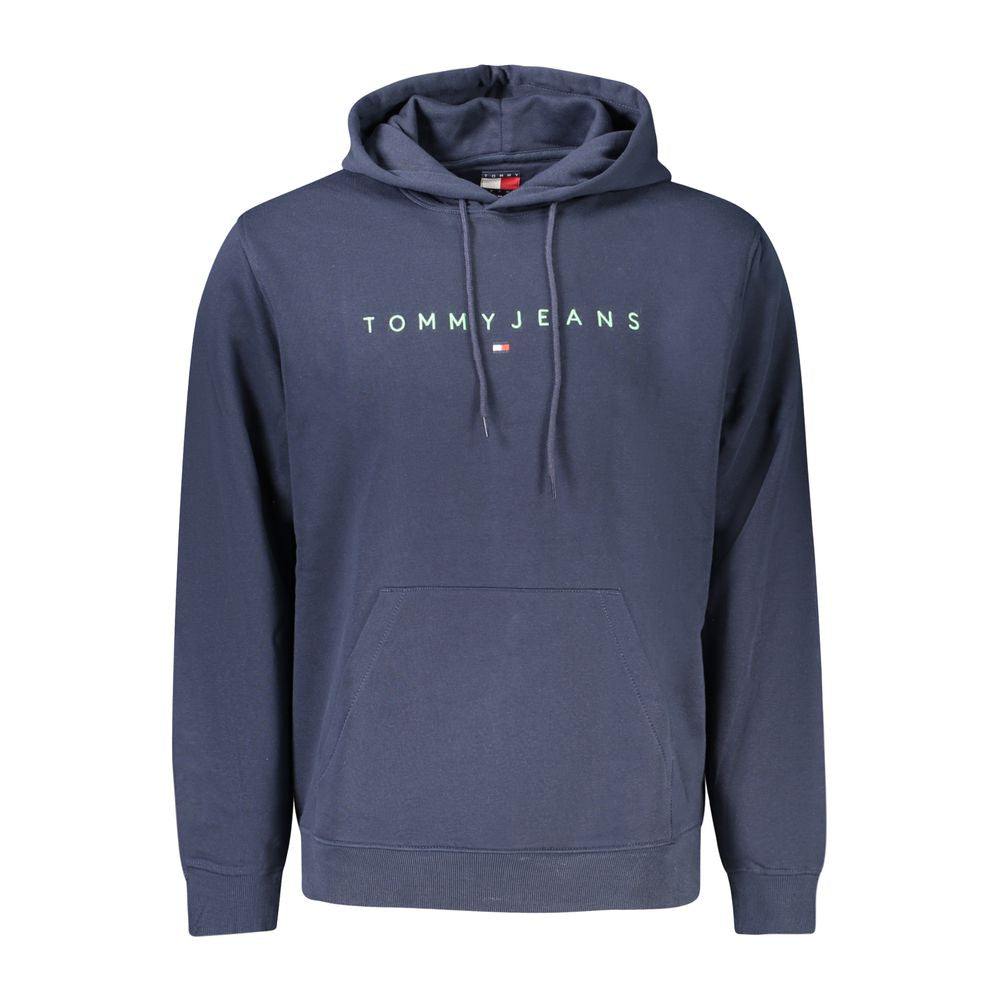Blue Cotton Men's Hoodie Sweatshirt