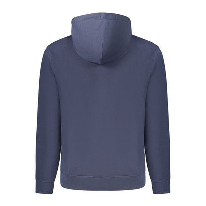 Blue Cotton Men's Hoodie Sweatshirt